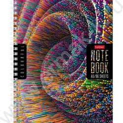 Тетрадь  96л клетка/спираль "Colorful line" перфорация 4вида | Фото 1