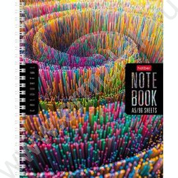 Тетрадь  96л клетка/спираль "Colorful line" перфорация 4вида | Фото 2