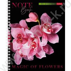 Тетрадь  96л клетка/спираль "Магия цветов" перфорация 4вида | Фото 3