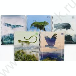 Тетрадь  96л А5 клетка/спираль "Тайны дикой природы" /двойная: 1-я обложка:выб.лак,2-я обложка-р | Фото 2