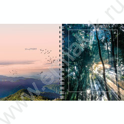 Тетрадь  96л А5 клетка/спираль "Тайны дикой природы" /двойная: 1-я обложка:выб.лак,2-я обложка-р | Фото 6