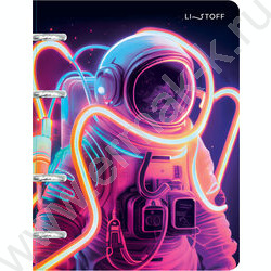 Тетрадь  80л клетка/кольца "Яркий космос" /глян. ламинация/ | Фото 1