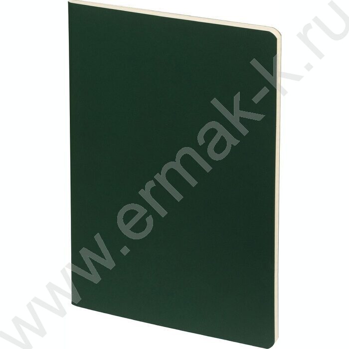 Тетрадь  60л клетка "Megapolis Velvet.Flex Темно-зеленый" 70 г/м2 бежевая бумага | Фото 1