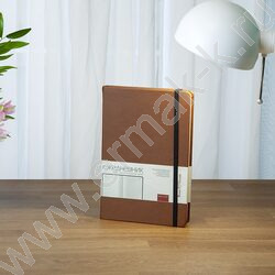 Ежедневник н/дат А5 160л Megapolis Velvet светло-коричневый /резинка/тонир.блок/ляссе/конверт/ | Фото 7