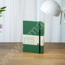 Ежедневник н/дат А5 160л Megapolis Velvet зеленый /резинка/тонир.блок/ляссе/конверт/ | Фото 6