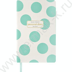 Ежедневник н/дат А5 128л Mint polka dots | Фото 1