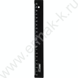 Линейка пл 20см черная | Фото 1