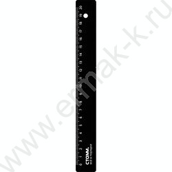 Линейка пл 20см черная | Фото 2