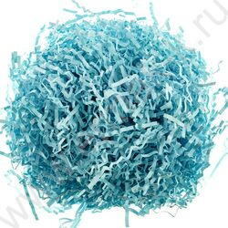 Бумажный наполнитель Пастель голубой  50г ширина 3 мм | Фото 1