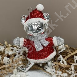 Новогодний сувенир "Мышка" 9*5*11,5см | Фото 3