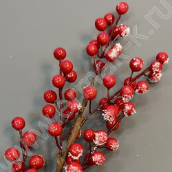Новогодний сувенир "Ветка c ягодами в снегу"  70см NEW | Фото 2