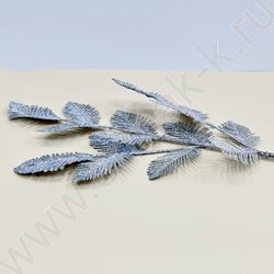 Новогодний сувенир "Серебряная ветвь с лепестками"  65см NEW | Фото 1