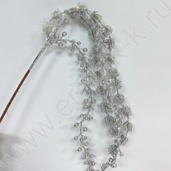 Новогодний сувенир "Серебряная ветвь"  80см NEW | Фото 1