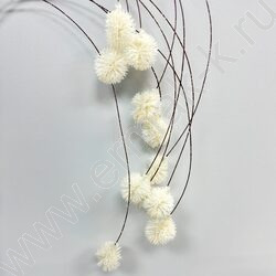Новогодний сувенир "Ветка с заснеженными белыми ягодами"  90см NEW | Фото 1