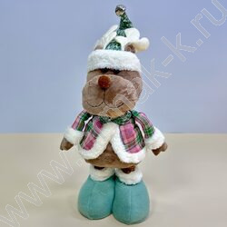 Новогодний сувенир "Олень цветной, выдвижные ноги" 46см - 70см NEW | Фото 1