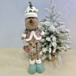 Новогодний сувенир "Олень цветной, выдвижные ноги" 46см - 70см NEW | Фото 4