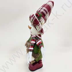 Новогодний сувенир "Снеговик в клетчатой шляпе" NEW | Фото 2