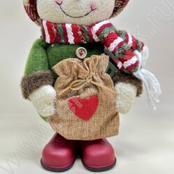 Новогодний сувенир "Снеговик в клетчатой шляпе" NEW | Фото 4