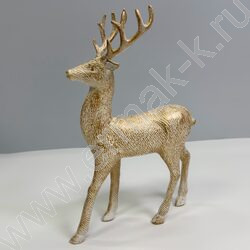 Новогодний сувенир "Олень", старое золото, 15*11*35см NEW | Фото 1