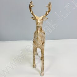 Новогодний сувенир "Олень", старое золото, 15*11*35см NEW | Фото 2