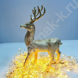 Новогодний сувенир "Олень", старое золото, 15*11*35см NEW | Фото 4