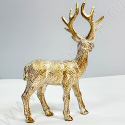 Новогодний сувенир "Олень", старое золото, 13*5*22см NEW | Фото 3