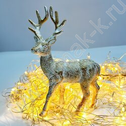 Новогодний сувенир "Олень", старое золото, 13*5*22см NEW | Фото 4