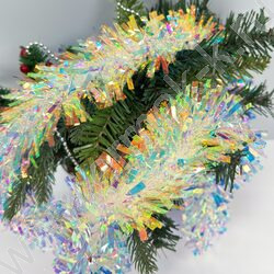 Мишура  Ø9*200см. /блеск полоски NEW | Фото 2