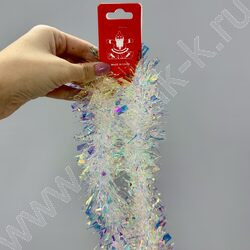 Мишура  Ø6*200см. /серебро NEW | Фото 3