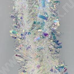 Мишура  Ø9*200см /блеск елки, белая NEW | Фото 1