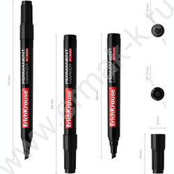 Маркер перм. /черный/ 4мм косой P-300   | Фото 4