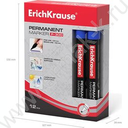 Маркер перм. /синий/ 4мм косой P-300   | Фото 5