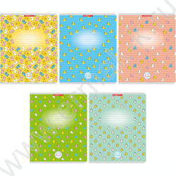 Тетрадь  12л линейка "Уточки" /ВД лак/ ассорти | Фото 1