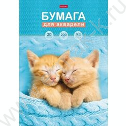 Папка д/акварели А4 20л 200г/м2 "Пушистая радость" /тиснение | Фото 1