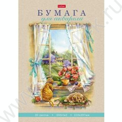 Папка д/акварели А4 20л 200г/м2 "Окно в лето" /тиснение | Фото 1