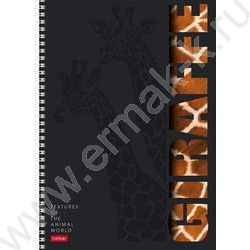 Тетрадь  96л А4 клетка/спираль/перфорация "Animals print" /мат.ламин. 3D лак/ ассорти | Фото 3