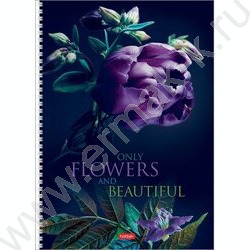 Тетрадь  96л А4 клетка/спираль/перфорация на отрыв "Beautiful flowers" | Фото 4