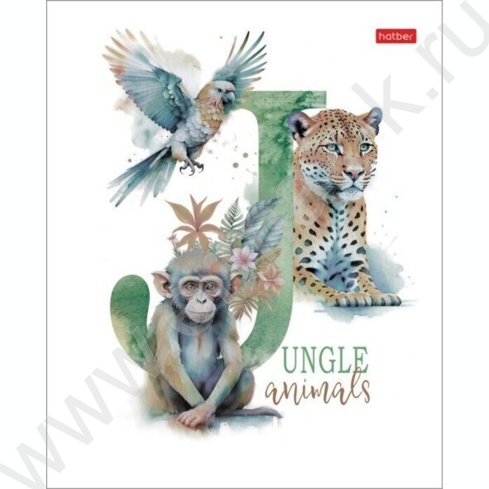 Тетрадь  96л клетка "Из жизни дикой природы" /мат.лам. /5видов | Фото 2