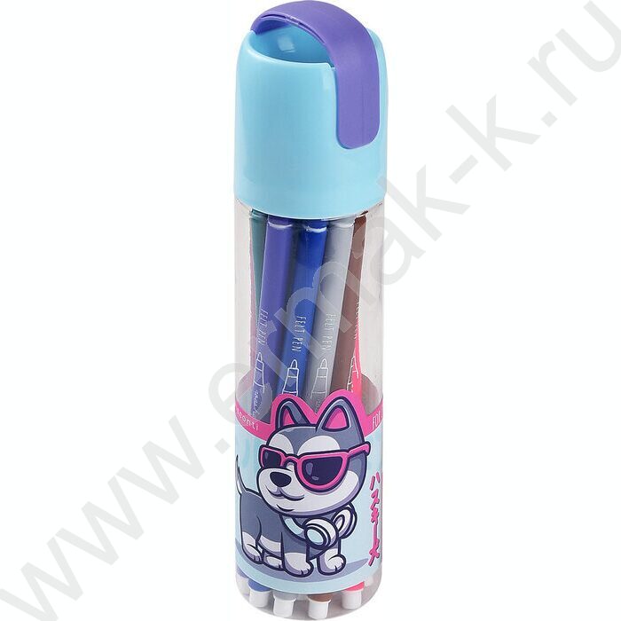 Фломастеры  12цв Kawall animals пластиковая туба | Фото 1