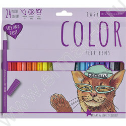 Фломастеры  24цв Easycolor к/кор | Фото 1