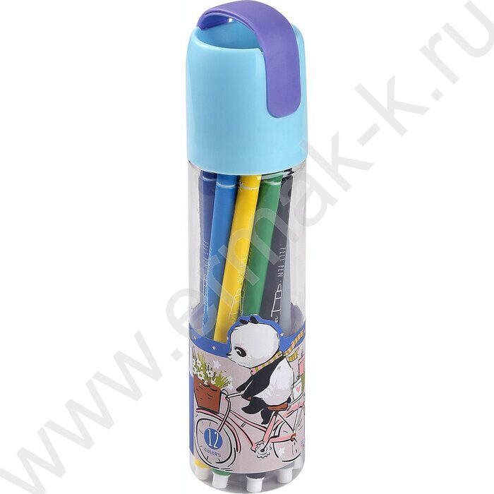Фломастеры  12цв Kidscolor пластиковая туба | Фото 1