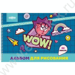 Альбом д/рисования-спираль 24л "Смешарики" /перфорация/ 5видов | Фото 3