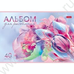 Альбом д/рисования 40л "Грация цветов"  5видов | Фото 5