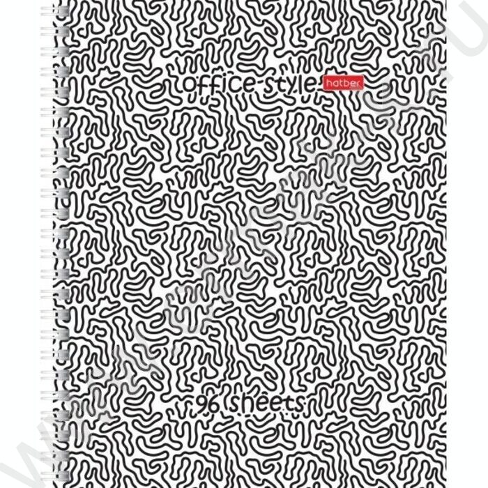 Тетрадь  96л клетка/спираль "Лабиринт" /глянц. ламинация тиснение/ ассорти | Фото 1