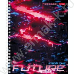 Тетрадь  96л клетка/спираль/перфорация на отрыв "Future" /глянц. ламинация/ ассорти | Фото 2