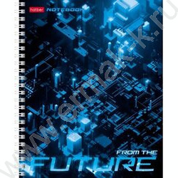 Тетрадь  96л клетка/спираль/перфорация на отрыв "Future" /глянц. ламинация/ ассорти | Фото 3