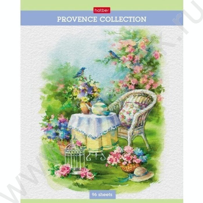 Тетрадь  96л клетка "Provence collection" /мат. ламин. /тиснение / | Фото 1