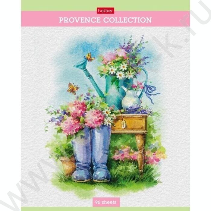 Тетрадь  96л клетка "Provence collection" /мат. ламин. /тиснение / | Фото 3