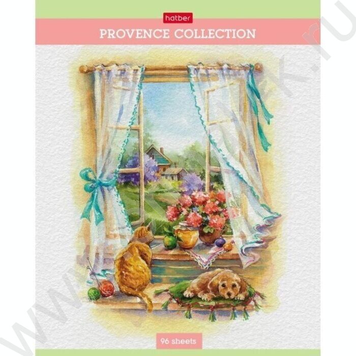 Тетрадь  96л клетка "Provence collection" /мат. ламин. /тиснение / | Фото 5