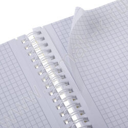 Тетрадь  96л клетка/спираль/пластик.обл. "LINE NEON Желтая" 4цв.разделителя с линейкой | Фото 4